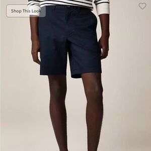 J Crew Shorts Mens 32 Blue 9Inch Inseam Flex Chino Flat Front Preppy Short
